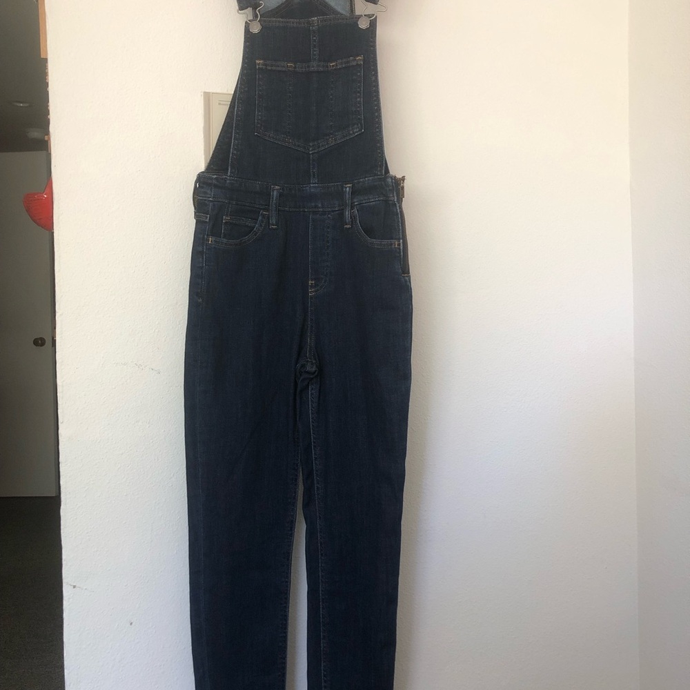 Levi's Dark Blue Denim Skinny Overalls Stretchy Sz 26/(xs)